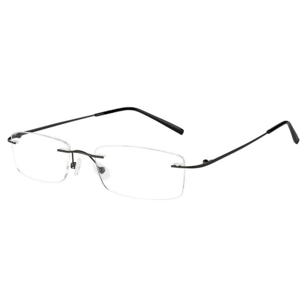 Blue Light Blocking Anti Glare Computer Glasses - Rimless Eyewear for Screen Time & Digital Eye Strain Relief - Perfect for Office Work, Gaming & Online Classes
