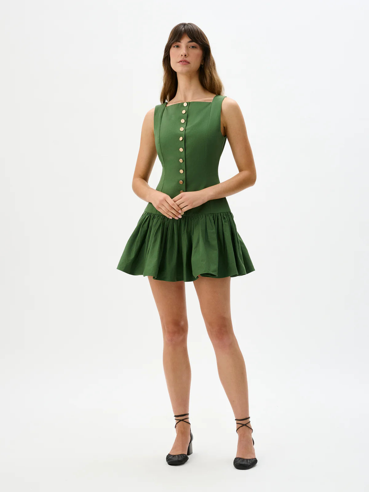 Stylish Basil Mini Dress for Women - Trendy Summer Casual Outfit for Parties, Dates & Beach Vacations