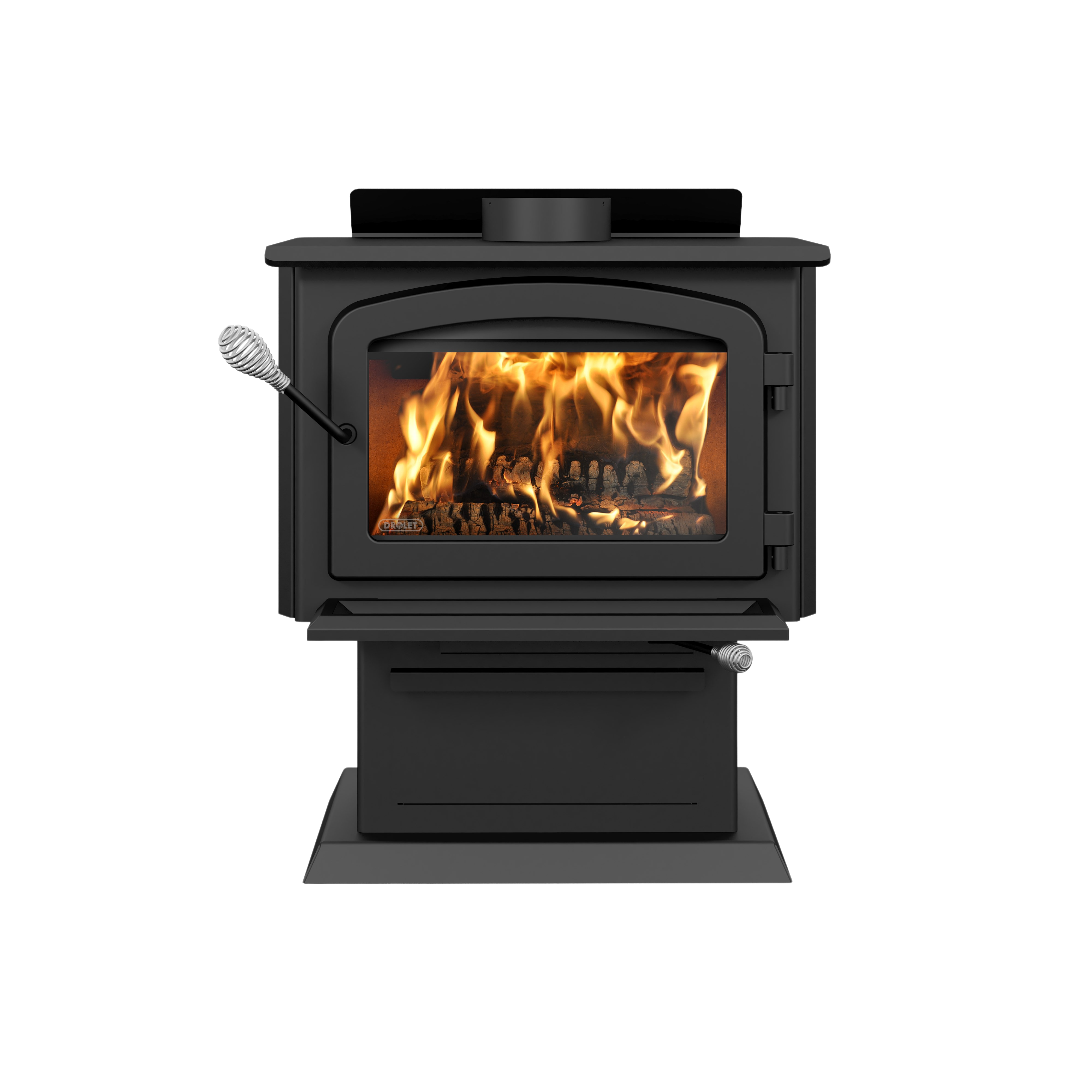 Drolet Blackcomb II EPA Certified Wood Stove - 1,800 Sq. Ft Heating Capacity | Efficient & Eco-Friendly Home Heating Solution for Cabins, Living Rooms & Outdoor Spaces