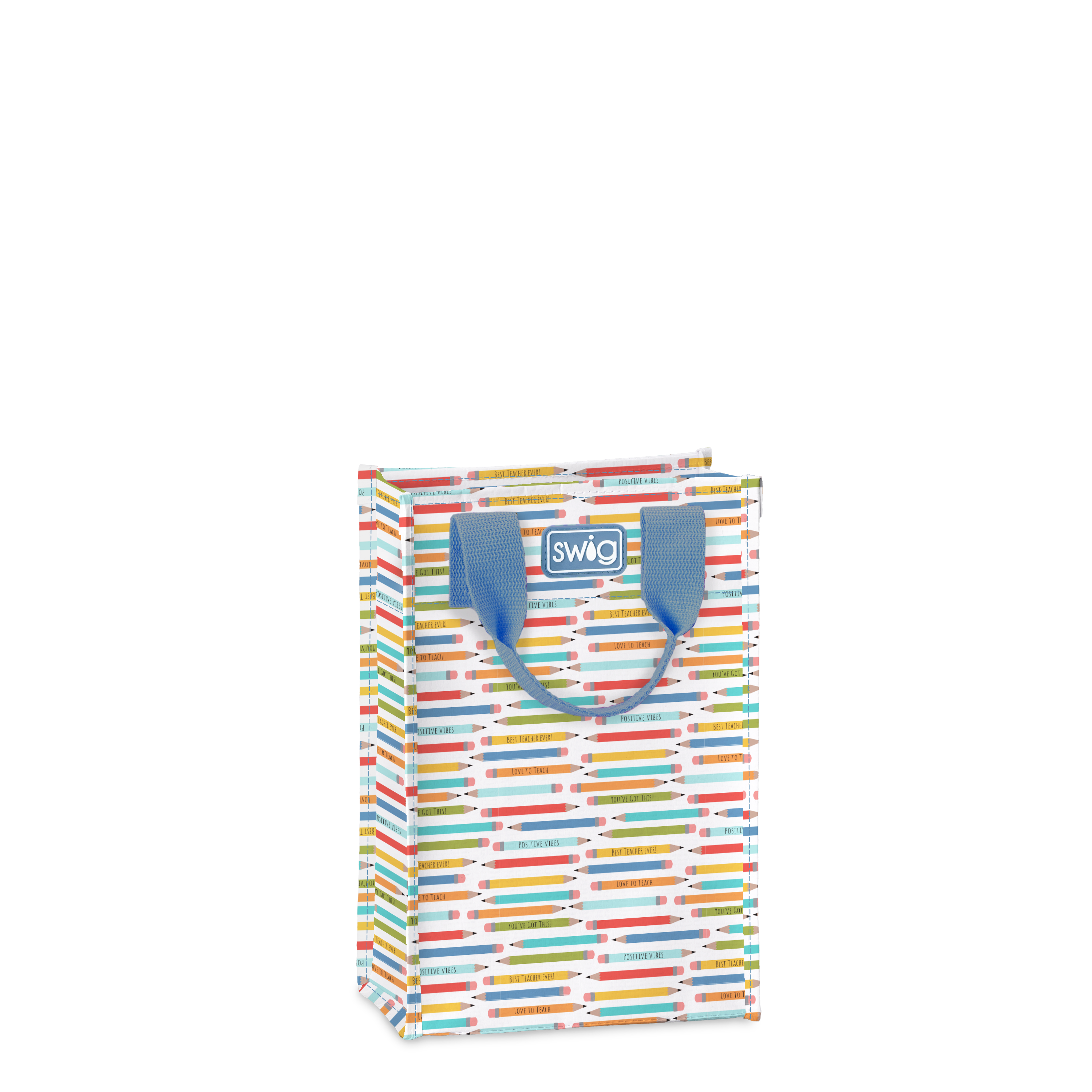 Eco-Friendly Teacher Life Reusable Gift Bag Tall - Perfect for Teacher Appreciation, Birthday & Holiday Gifts - Durable & Stylish Tote for School, Work & Everyday Use