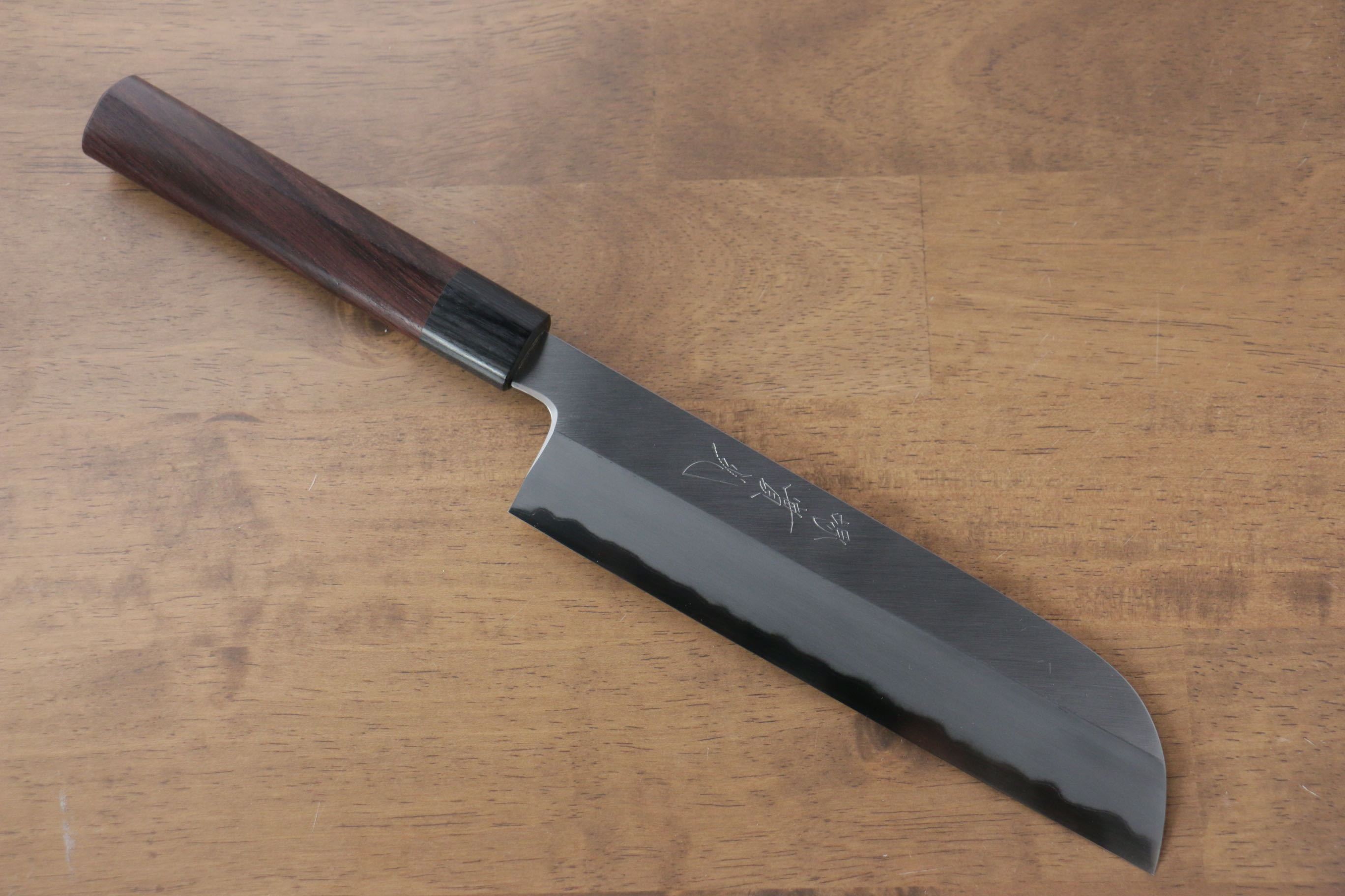 Premium Jikko White Steel No.2 Kamagata Usuba 210mm Japanese Chef Knife with Ebony Handle - Professional Sushi & Vegetable Cutting Tool for Home & Restaurant Use