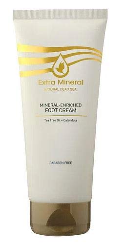 Extra Mineral Dead Sea Mineral Foot Cream with Calendula Butter - 100ml Moisturizing & Healing Foot Care for Cracked Heels & Dry Skin - Perfect for Pedicures, Night Treatment & Daily Foot Hydration