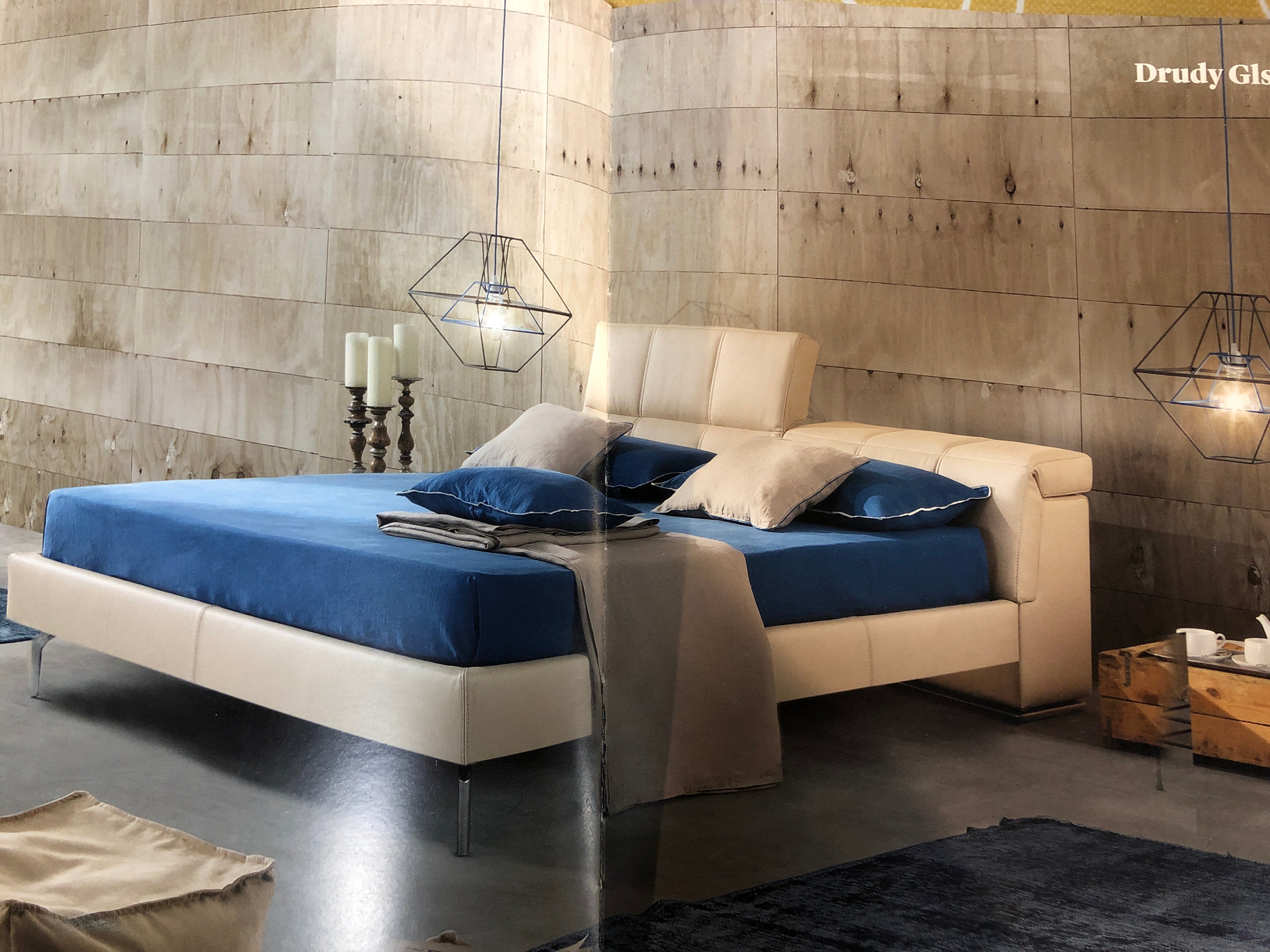 Novaluna Drudy Bed - Premium Italian-Made Bed Frame for Modern Bedrooms | Perfect for Master Bedrooms, Guest Rooms & Apartments