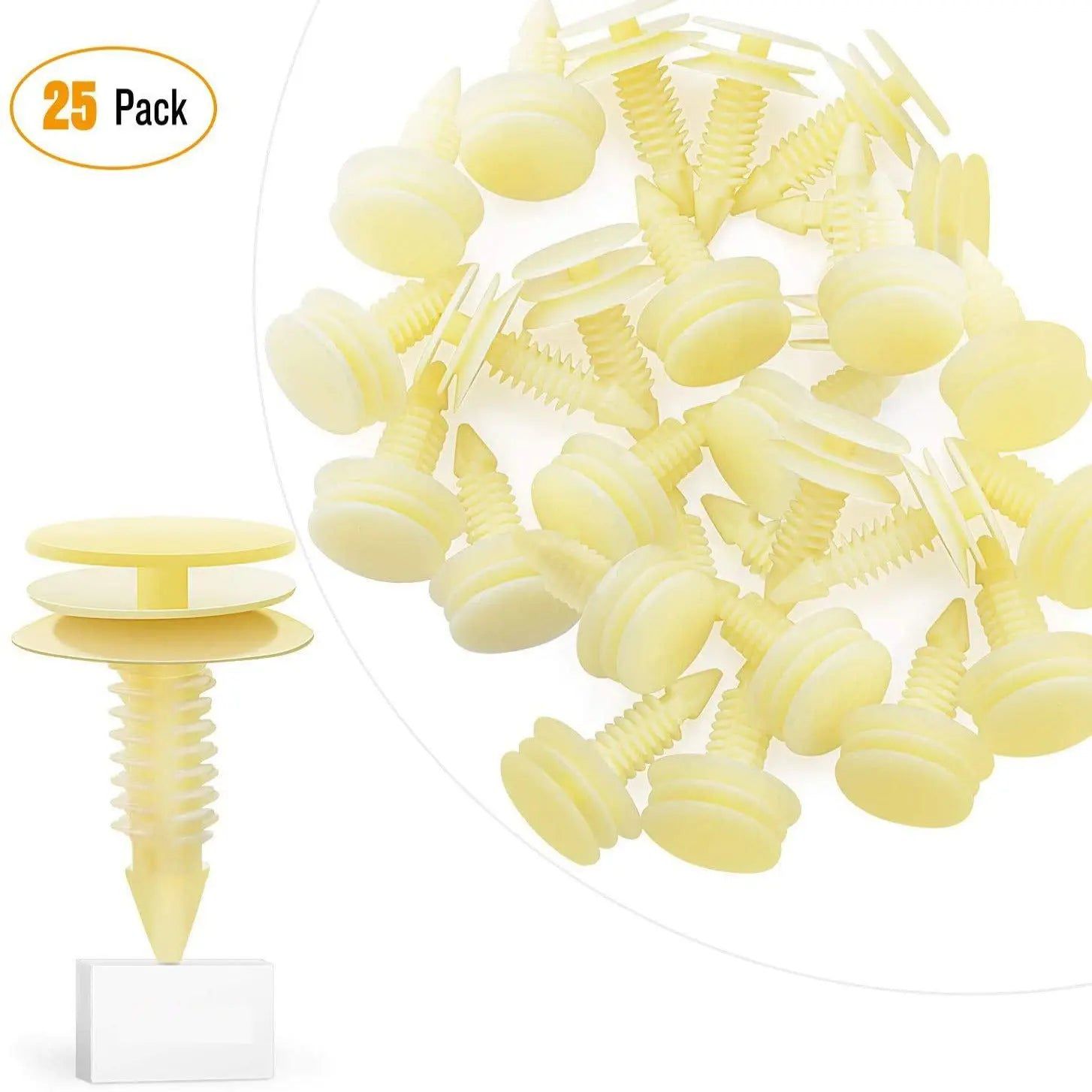 25 Pcs 20mm Hole 8mm Car Push Retainer Clips Kit for GM Vehicles - Perfect for Door Panels, Bumpers & Interior Trim Installation
