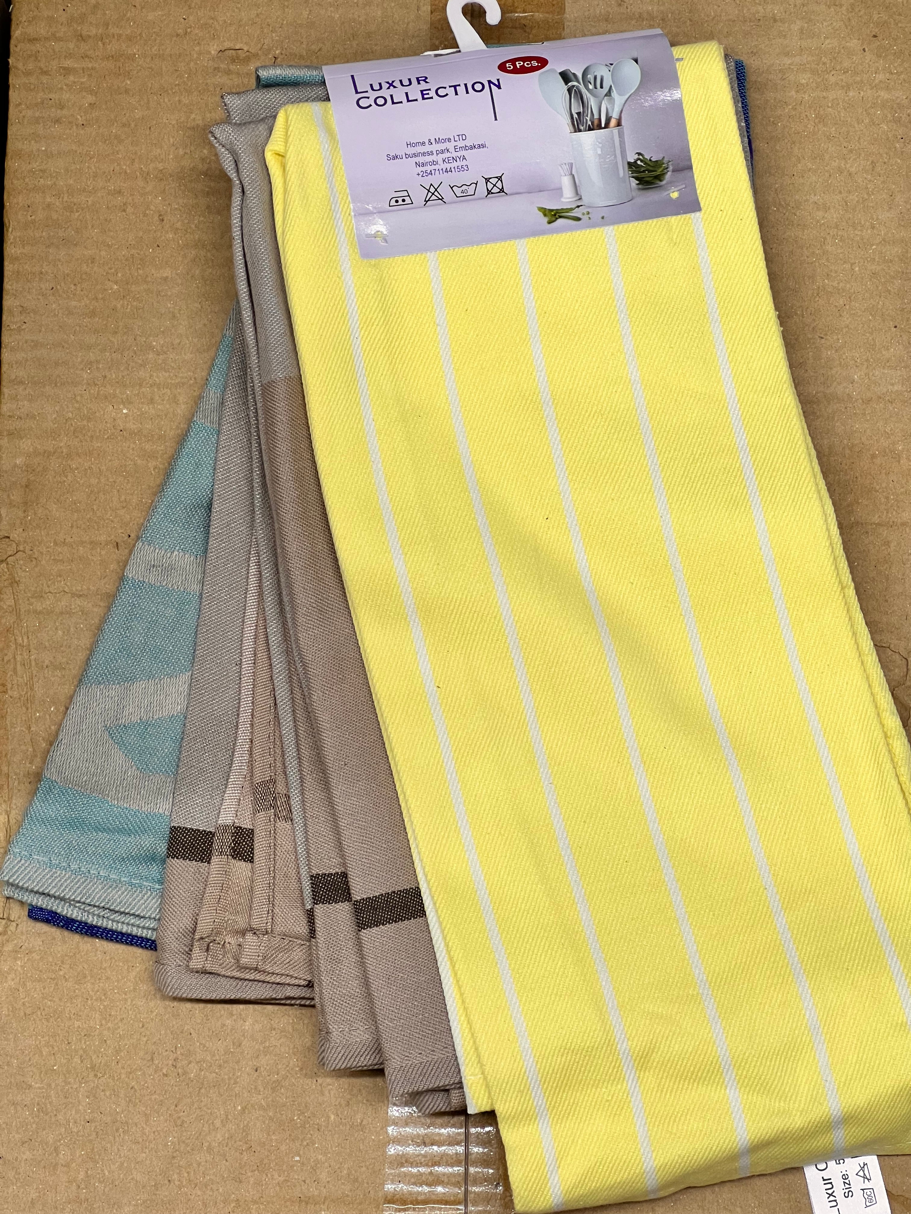Premium 5-Piece Luxury Kitchen Towels Set - Soft, Absorbent & Durable for Cooking, Baking & Cleaning - Perfect for Home & Restaurant Use