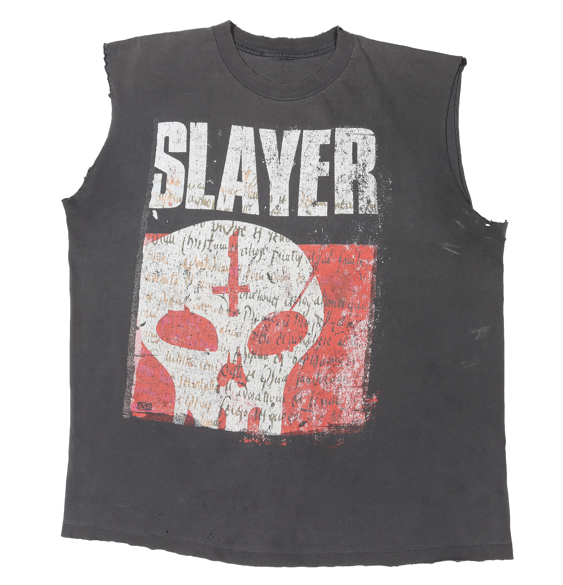 Vintage 1990's Slayer Undisputed Attitude Sleeveless T-Shirt | Heavy Metal Band Tee for Concerts & Mosh Pits