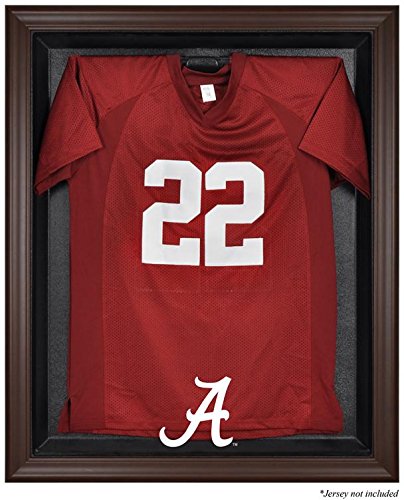 Alabama Crimson Tide Brown Framed Jersey Display Case - College Football Jersey Shadow Box for Memorabilia - Perfect for Game Room, Man Cave, or Sports Fan Gift