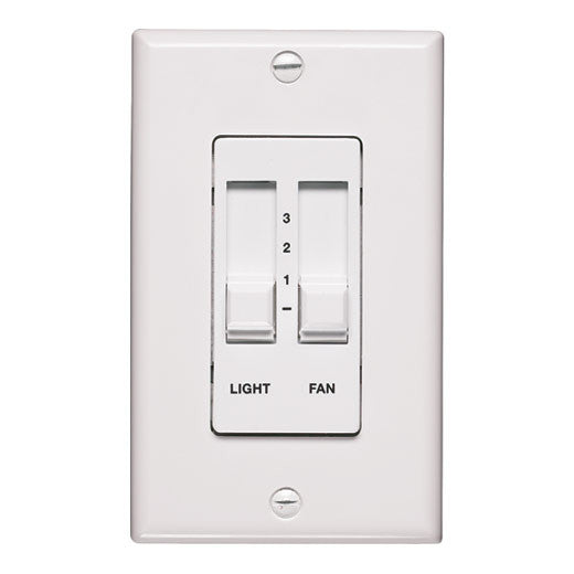 Quorum International 7 1192 6 Fan Wall Control Switch - White Finish - Perfect for Bedroom, Living Room & Home Office Lighting Control