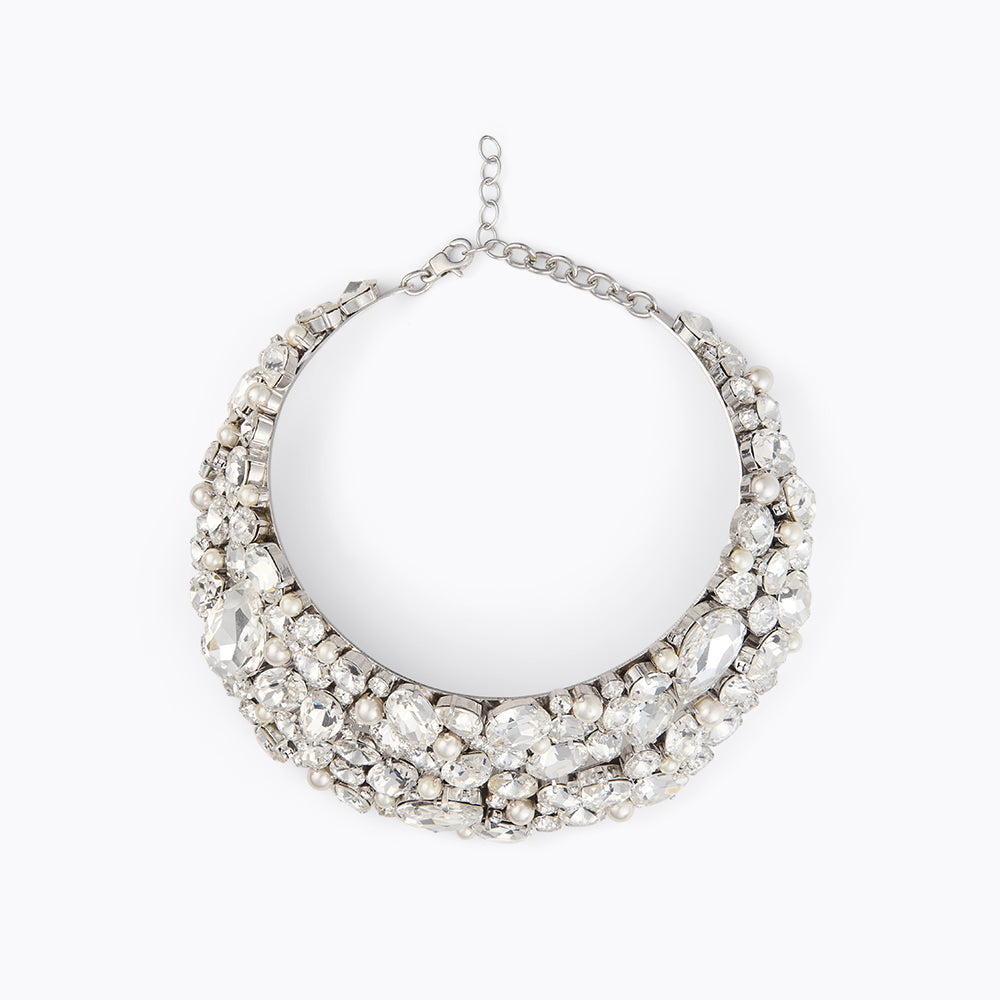 Elegant Katia Pearl and Crystal Necklace for Women - Perfect for Weddings, Parties & Special Occasions