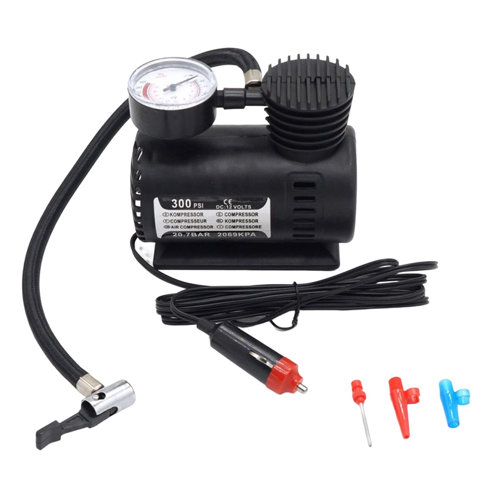 Sarkoyar Electric Air Compressor - High Pressure 12V Car Tire Inflator with Fast Heat Dissipation, Portable for Cars, Motorcycles, Bikes & SUVs - Perfect for Roadside Emergencies and Travel
