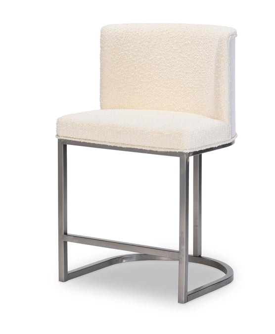 Biscayne Counter Height Chair Beige - Modern Bar Stool for Kitchen Island, Breakfast Nook & Dining Room - Adjustable Height & Comfortable Seating