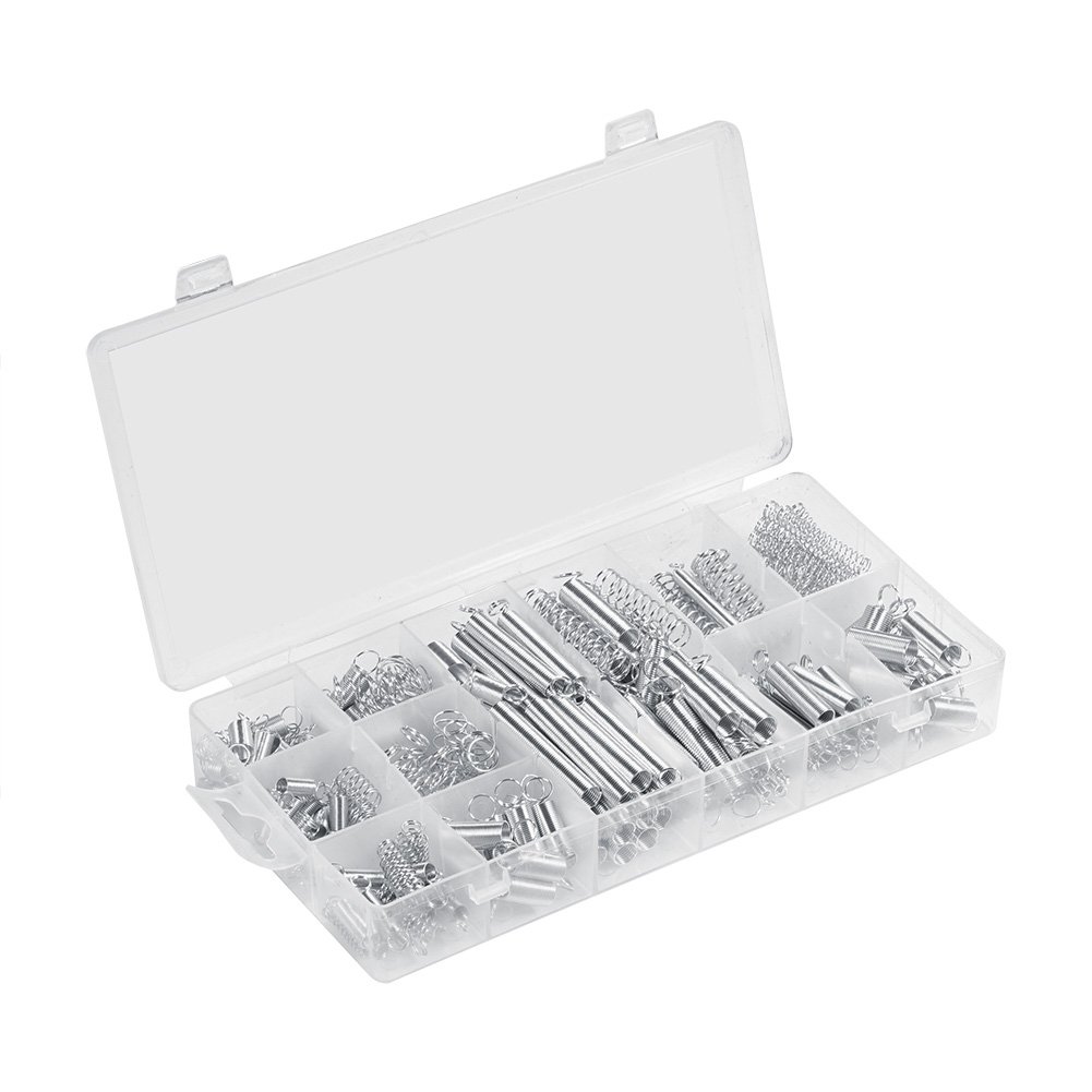 GLOGLOW 200-Piece Compression Spring Assortment Kit - 20 Sizes Stainless Steel Springs for Industrial, Automotive & DIY Projects - Includes Durable Storage Box for Easy Organization