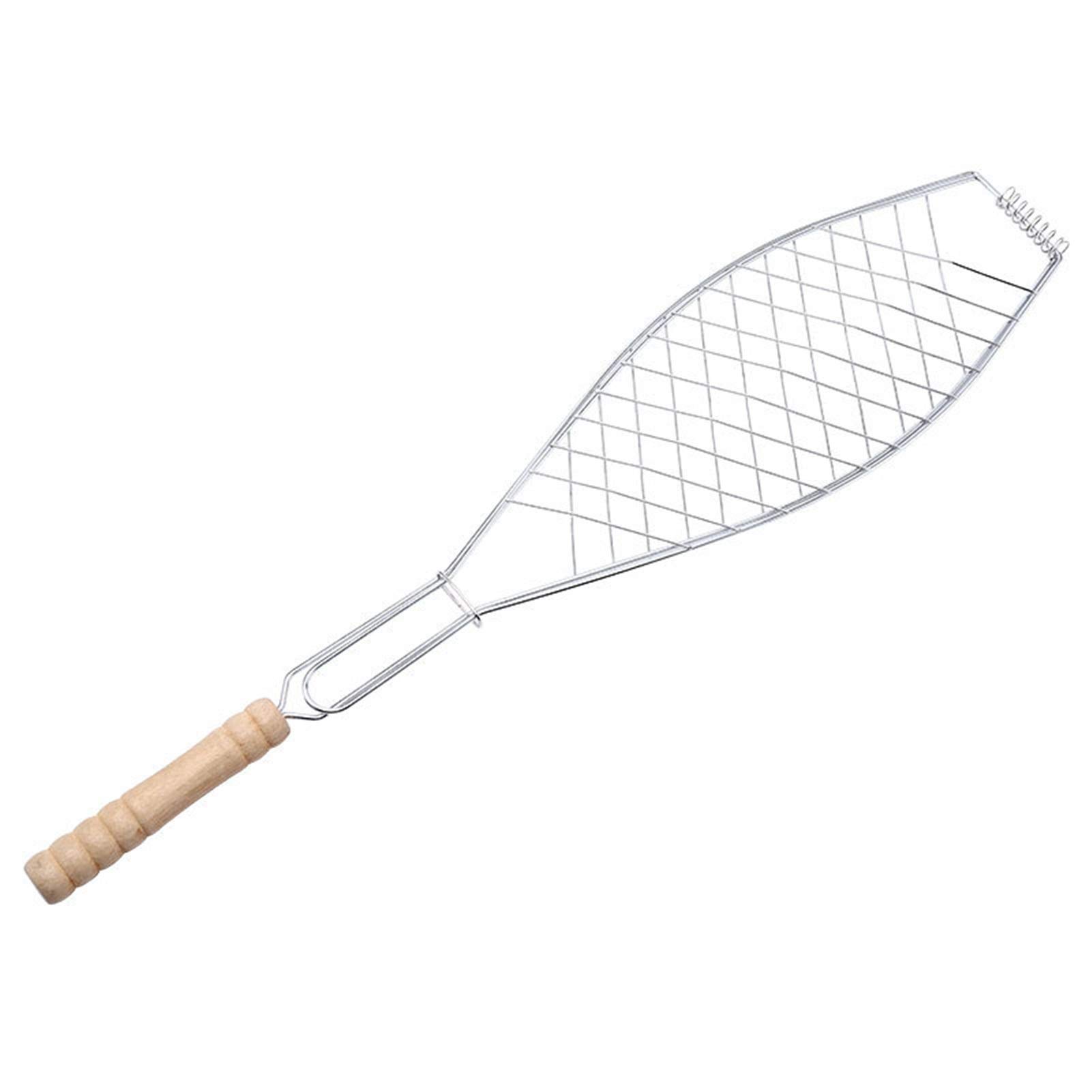 Zongshengshop BBQ Grill Basket - Nonstick Fish & Chicken Meat Grilling Mesh Clip with Handle - Portable BBQ Tool Set for Outdoor Cooking, Camping, and Backyard Barbecues