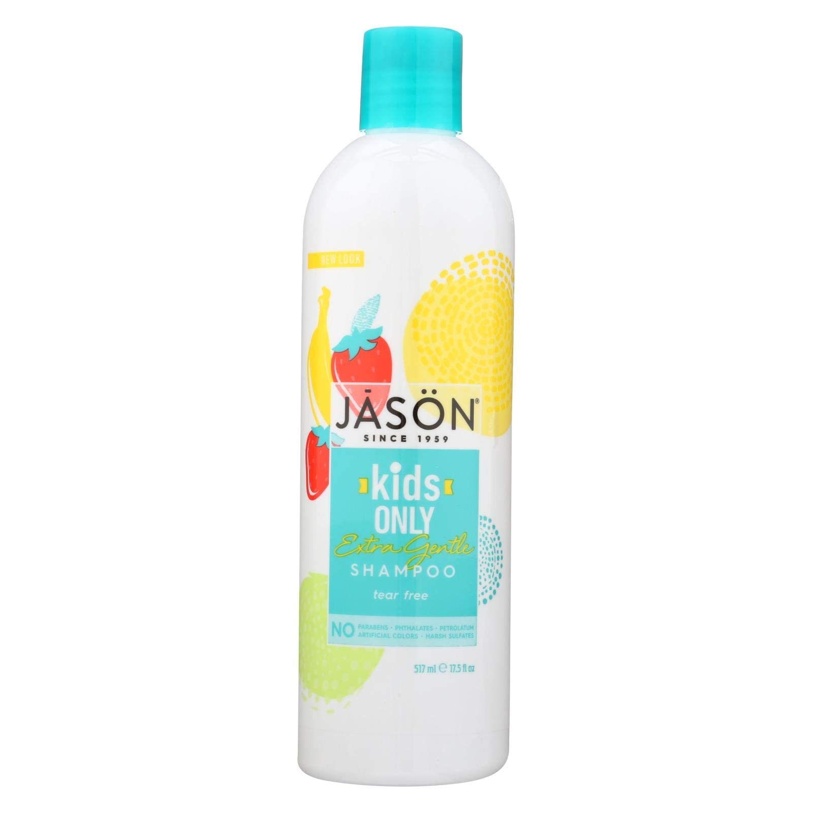 Jason For Kids Extra Gentle Shampoo - 17.5 oz | Tear-Free, Hypoallergenic Formula for Children's Sensitive Hair & Scalp | Perfect for Daily Bath Time & Gentle Hair Care