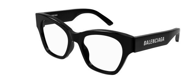 Balenciaga BB0263O 001 Black Cat Eye Women's Eyeglasses - Stylish Designer Frames for Women, UV Protection, Lightweight & Comfortable - Perfect for Office, Reading, Fashion Accessories