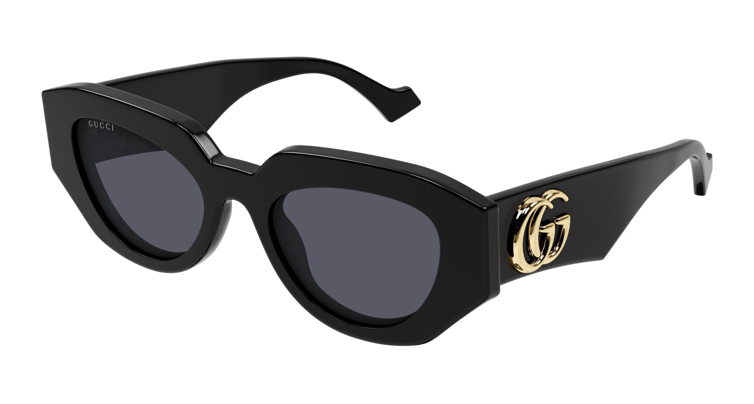 Gucci Women's Bold Cat Eye Sunglasses - UV Protection Fashion Sunglasses for Women - Stylish Retro Oversized Sunglasses for Driving, Beach & Outdoor Activities