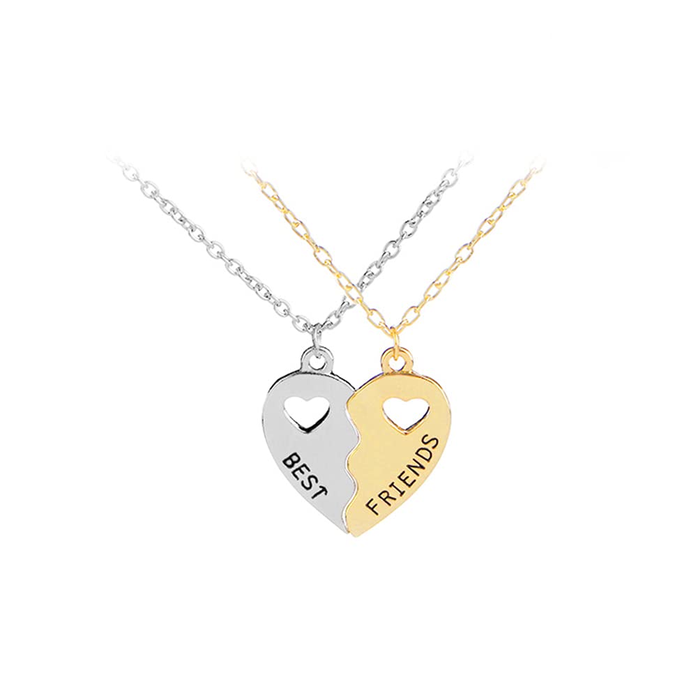 Best Friend Necklace Set for 2 - Matching Heart Pendant Friendship Jewelry for Women, BFF Birthday Gifts for Girls - Perfect for Anniversaries, Valentine's Day & Special Occasions