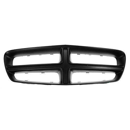 Partomotive CAPA Certified Front Grille Assembly for 2011-2014 Dodge Charger R/T SE SXT 3.6L 5.7L V6 HEMI - Flat Black Finish | Perfect for Car Upgrades & Customization Projects