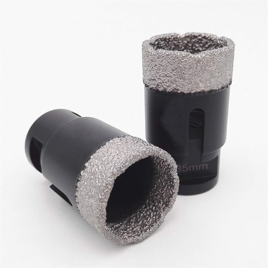 MOUNTAIN MEN 2PCS 35mm Diamond Drill Core Bits - Vacuum Brazed Hole Saw with M14 Thread for Professional Dry Drilling | Perfect for Glass, Ceramic, Tile, and Stone Cutting Projects