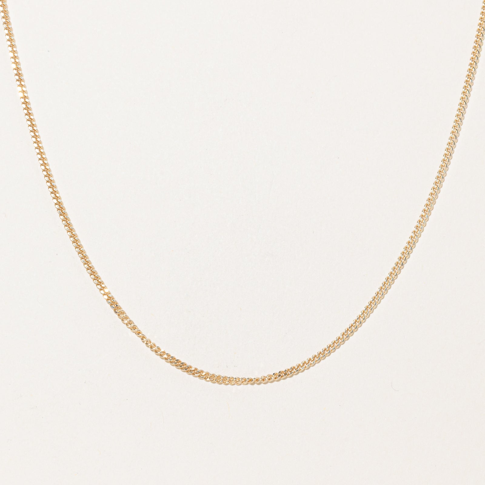 14K Yellow Gold Curb Link Chain Necklace - 19.75 Inch Length | Elegant Layering Piece for Women, Perfect for Everyday Wear & Special Occasions