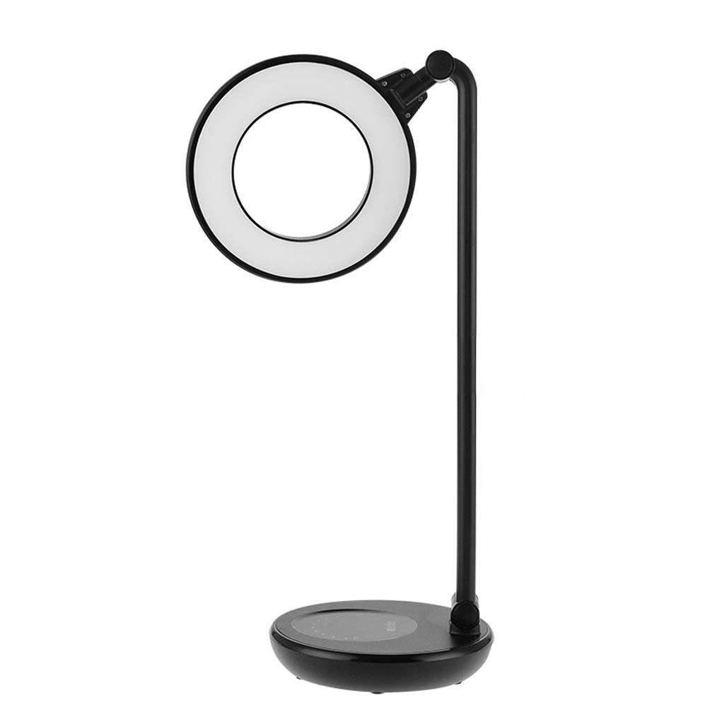 Rechargeable LED Desk Lamp with USB Charging Port - Eye-Caring Reading Light for Study, Office & Relaxation - Adjustable Table Lamp for Home, Dorm & Workspace (Black)