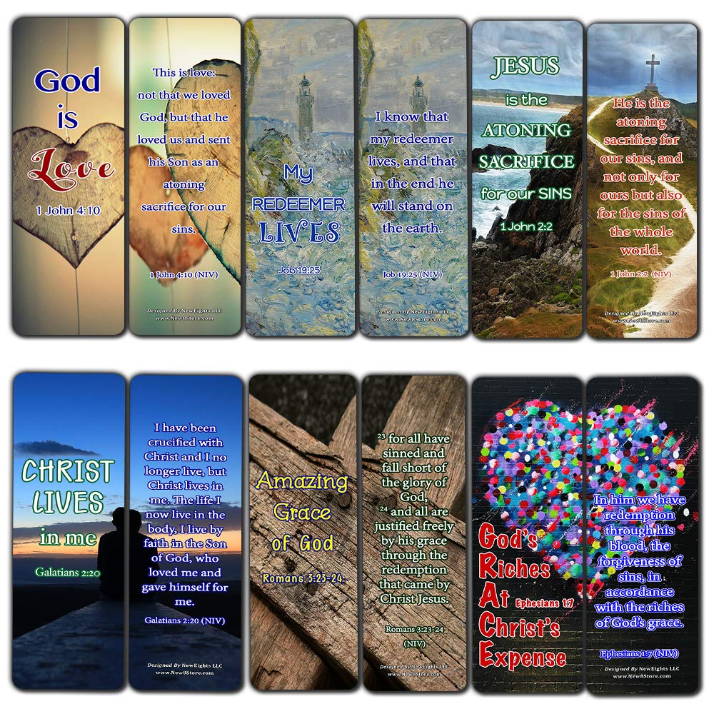 God's Love Scripture Bookmarks - 30 Pack Bible Verses for Study & Gifts