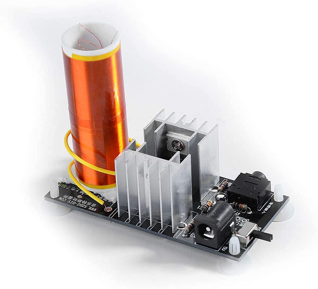 DIY Tesla Coil Kit - Wireless Power Transmission & Plasma Speaker with 9-12V DC Input | Electronic Welding Project for STEM Education & Science Experiments | Perfect for Home Labs, School Projects & Tech Enthusiasts