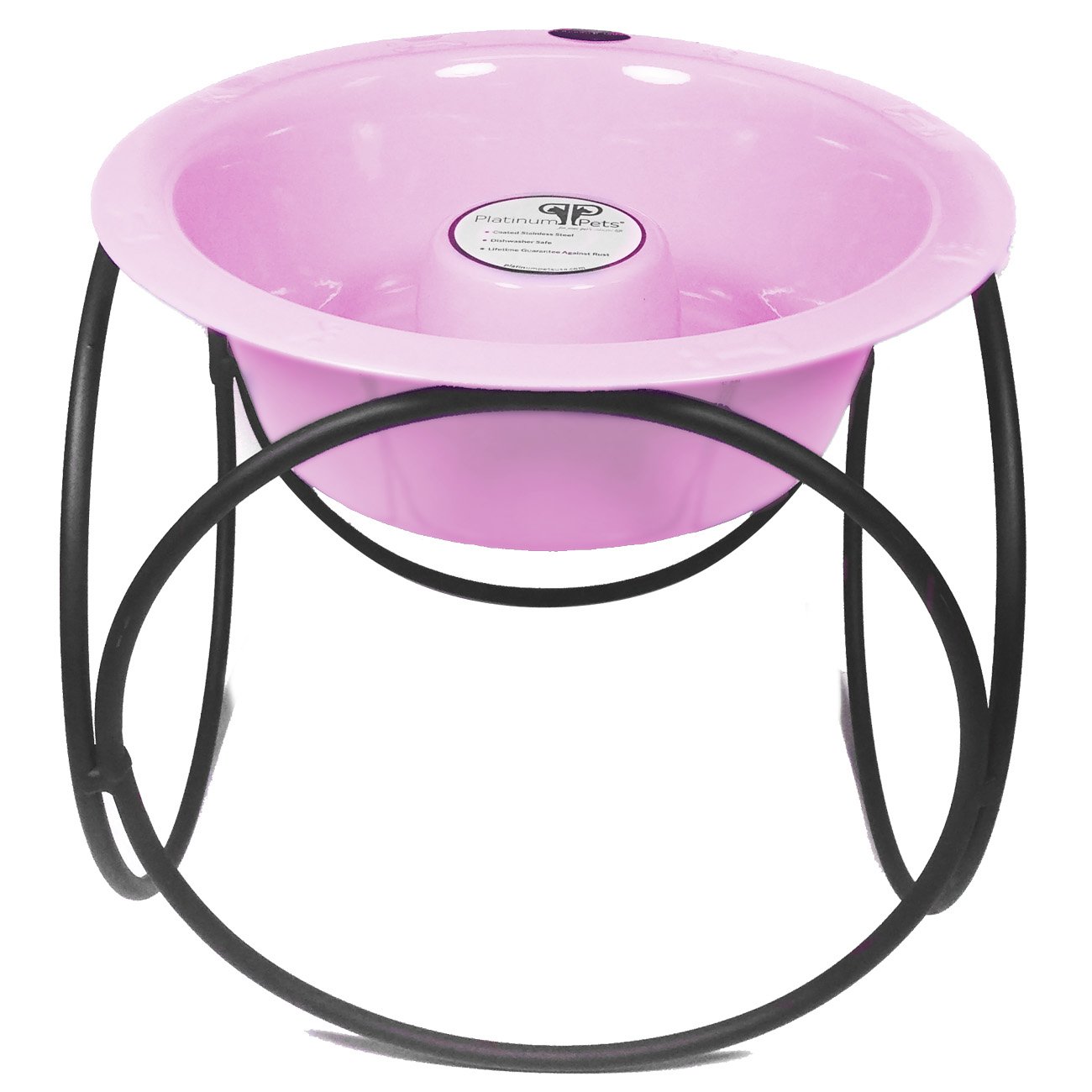 Platinum Pets Slow Feeder Dog Bowl - Stainless Steel Anti-Gulping Dish for Small & Large Dogs - Olympic Diner Design in Sweet Lilac - Perfect for Fast Eaters & Mealtime Enrichment