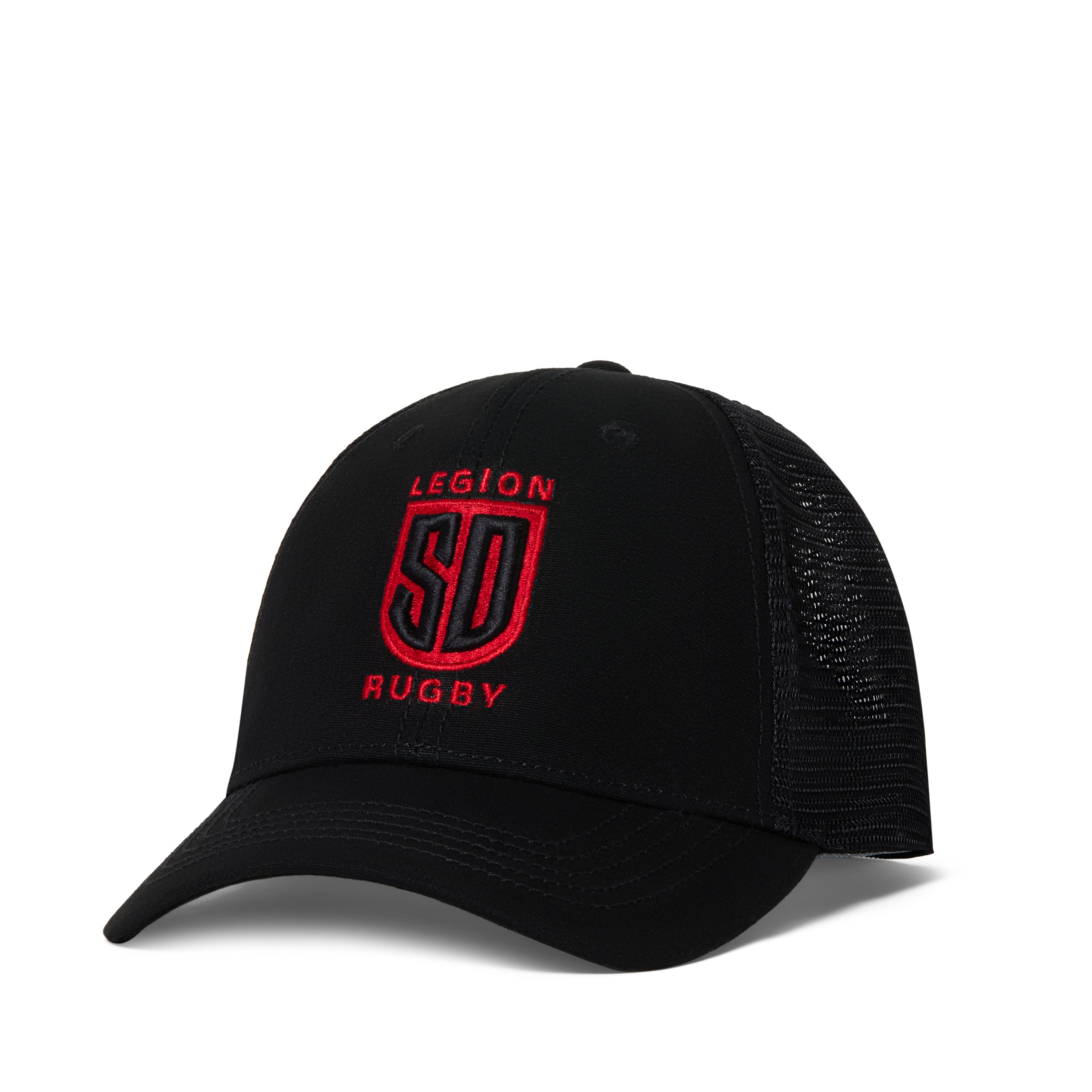 SD LEGION Black Mesh Snapback Hat for Men & Women - Adjustable Ponytail Baseball Cap for Running, Golf, Hiking & Outdoor Activities
