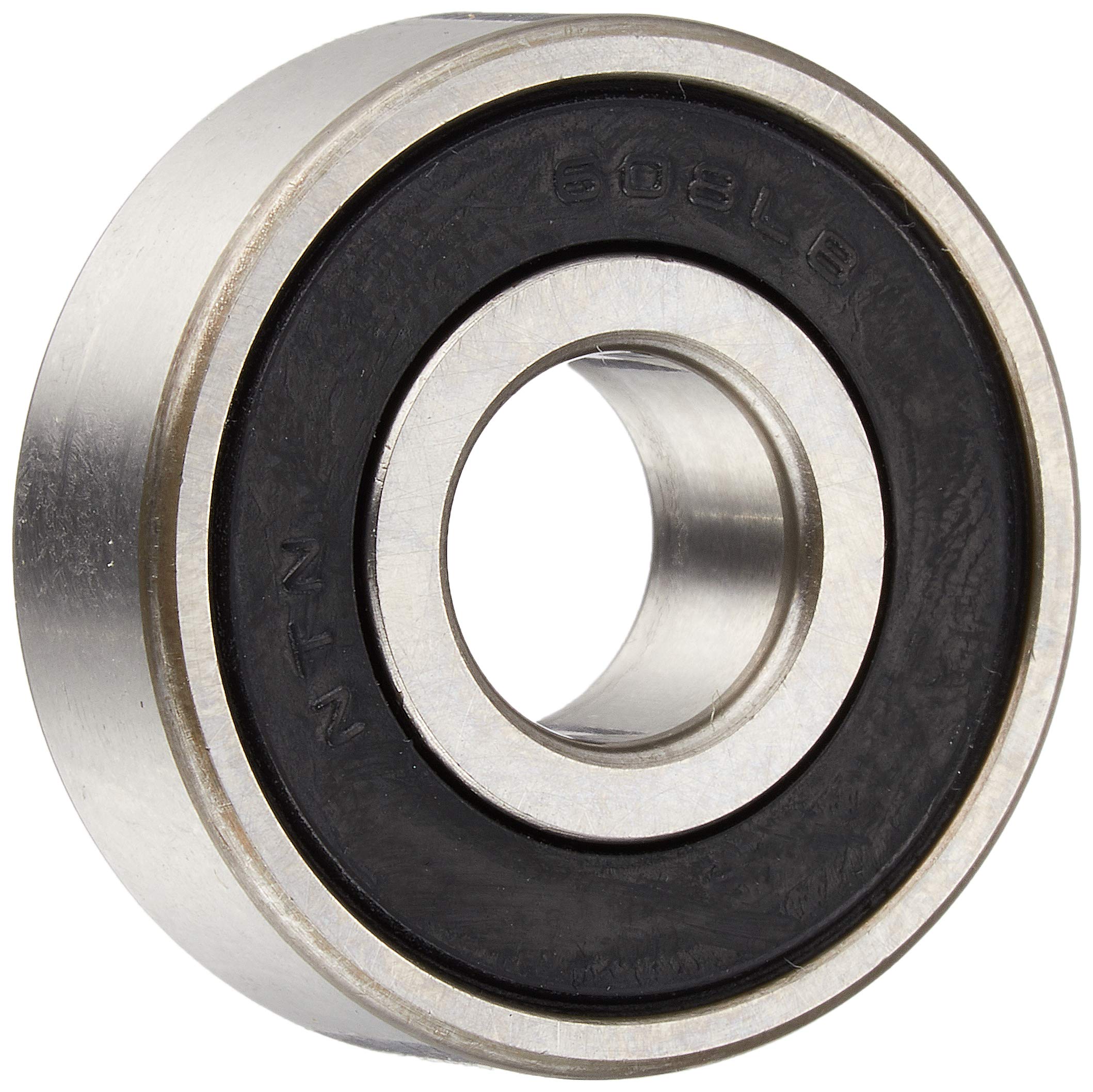 NTN 608LLB Single Row Deep Groove Ball Bearing - 8mm ID, 22mm OD, 7mm Width - Double Sealed, Steel Cage, Non-Contact, Normal Clearance - Ideal for Skateboards, Electric Motors, and Small Machinery