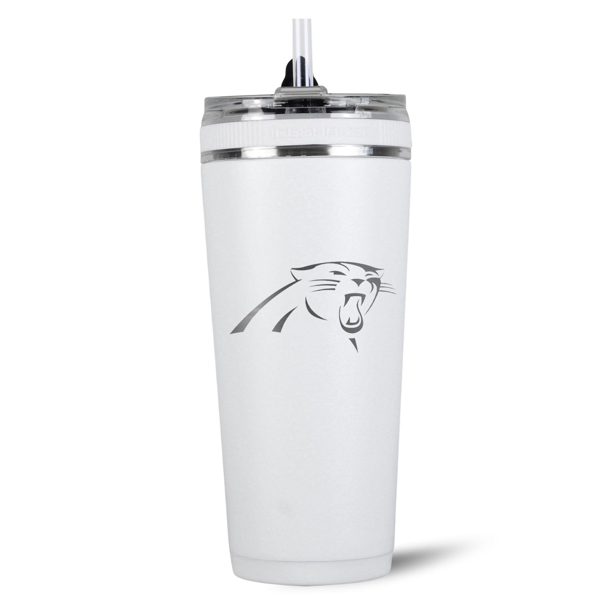 Officially Licensed Carolina Panthers 26oz Flex Water Bottle - Insulated Stainless Steel Sports Bottle with Leakproof Lid - Perfect for Football Games, Gym Workouts & Outdoor Activities