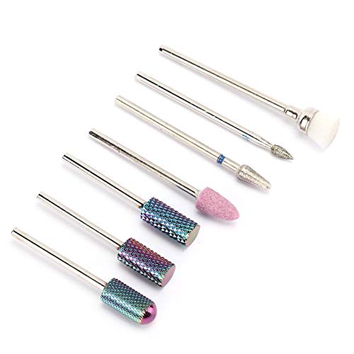 Professional Tungsten Steel Nail Drill Bit Set for Manicure & Pedicure - Cuticle Cleaner & Nail Care Kit - Perfect for Home Nail Salon, DIY Nail Art & Professional Salon Use