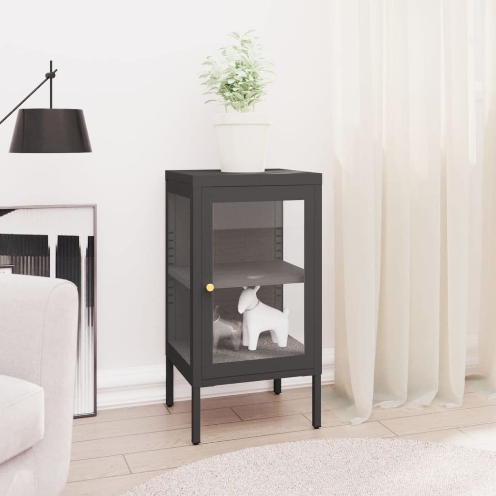 Freestanding Storage Cabinet with Glass Doors - 15