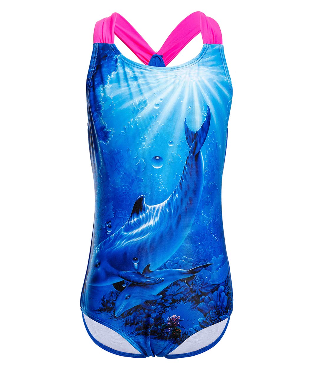 BELLOO Girls One Piece Swimsuits - Ruffle One Shoulder Bathing Suit for Kids 4-16 Years | Beach, Pool & Summer Vacation Outfit