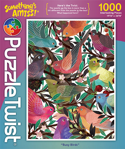Busy Birds 1000 Piece Jigsaw Puzzle - Fun Family Game for Adults & Kids - Perfect for Home Decor, Birthday Gifts & Relaxation Time