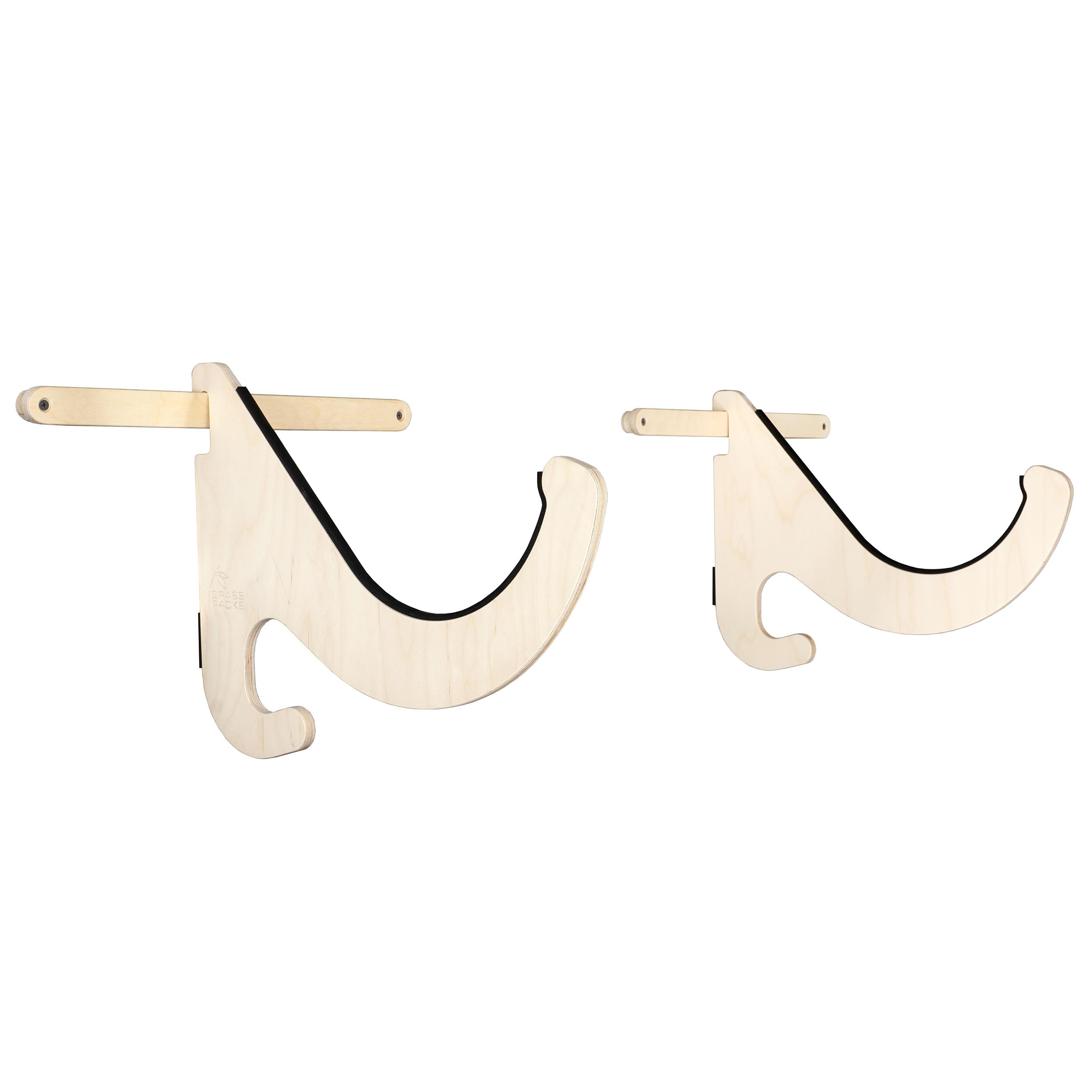 Premium Bamboo or Birch Wood Kayak & SUP Storage Rack - Heavy Duty Paddleboard Holder for 1 Kayak or Stand Up Paddle Board - Space Saving Wall Mount Design for Garage, Backyard or Beach House Storage