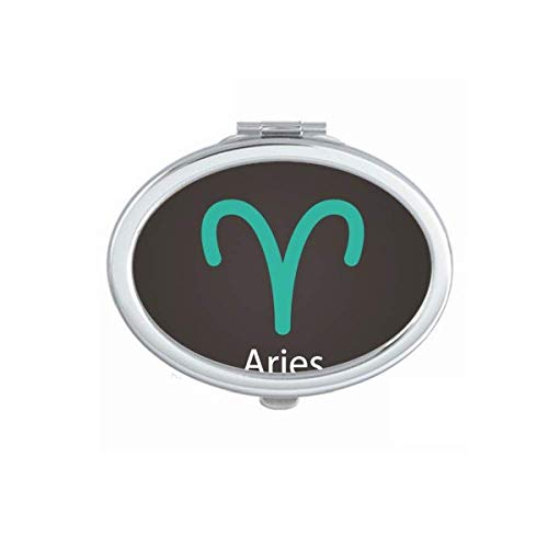 DIYthinker Aries Constellation Pattern Portable Foldable Mirror - Double-Sided Hand Mirror for Makeup, Travel & Home Decor | Perfect for Zodiac Lovers, Vanity & Gift Giving