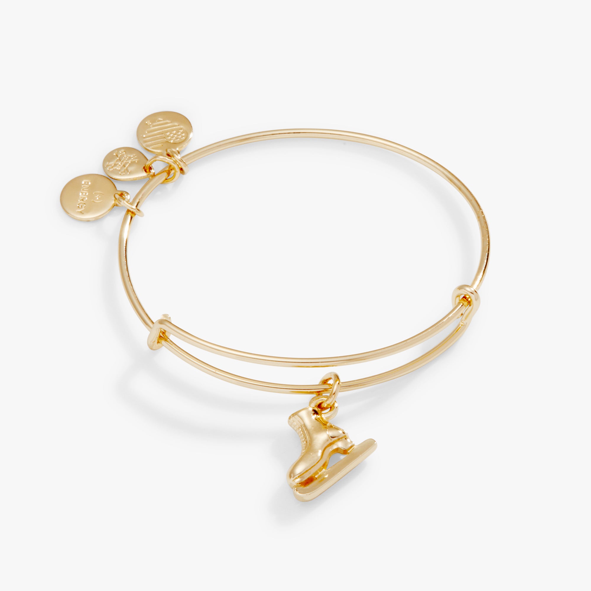 Ice Skate Charm Bangle Bracelet - Elegant Silver Figure Skating Jewelry Gift for Women & Girls - Perfect for Winter Sports Enthusiasts & Ice Skating Lovers