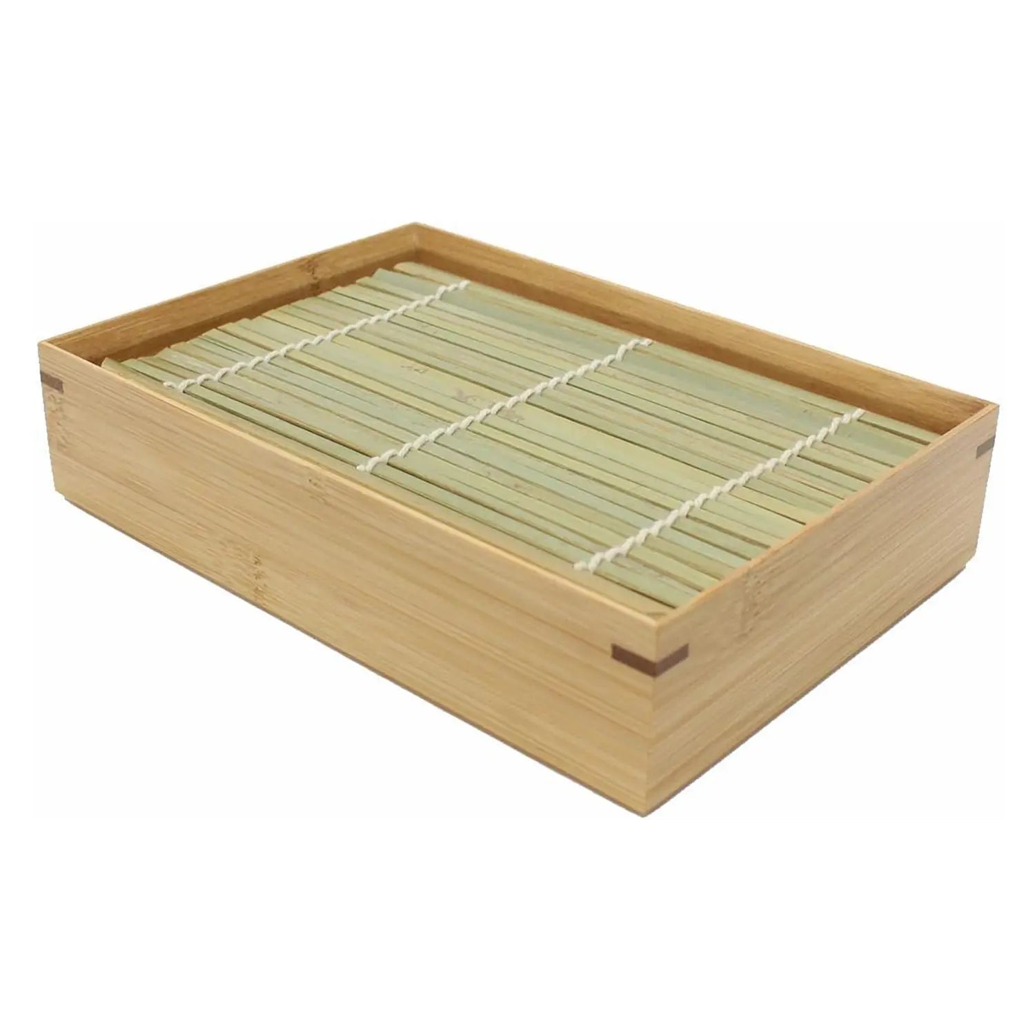 Premium Manyo Bamboo Soba Noodle Serving Box Set - Eco-Friendly Japanese Style Bento Lunch Box for Sushi, Noodles & Meal Prep - Perfect for Home, Office & Picnics