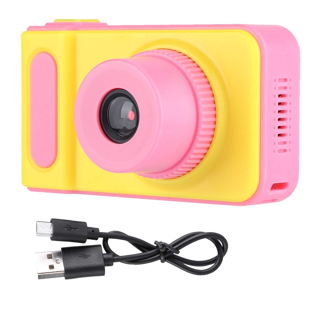 **Kids Digital Camera for Girls Age 3-10 - 2 Inch 1080P HD Video Camera with Cartoon Design, Perfect Birthday Gift for Toddlers & Children (Pink) - Capture Fun Moments at Parties & Outdoor Adventures**