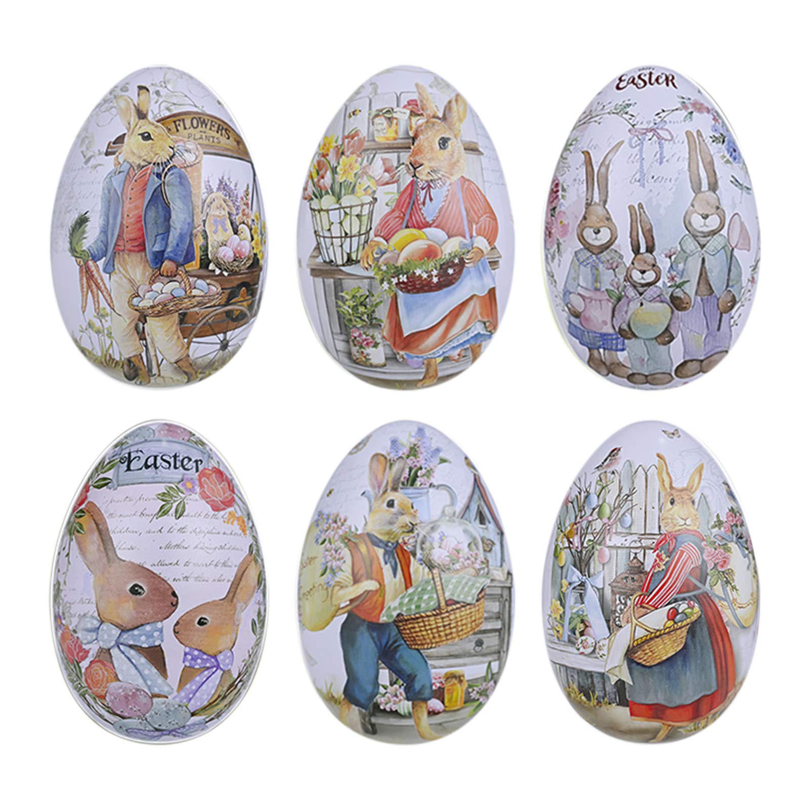Easter Decorated Iron Box with Creative Rabbit Design - Perfect for Easter Home Decor, Party Favors, and Holiday Gift Giving