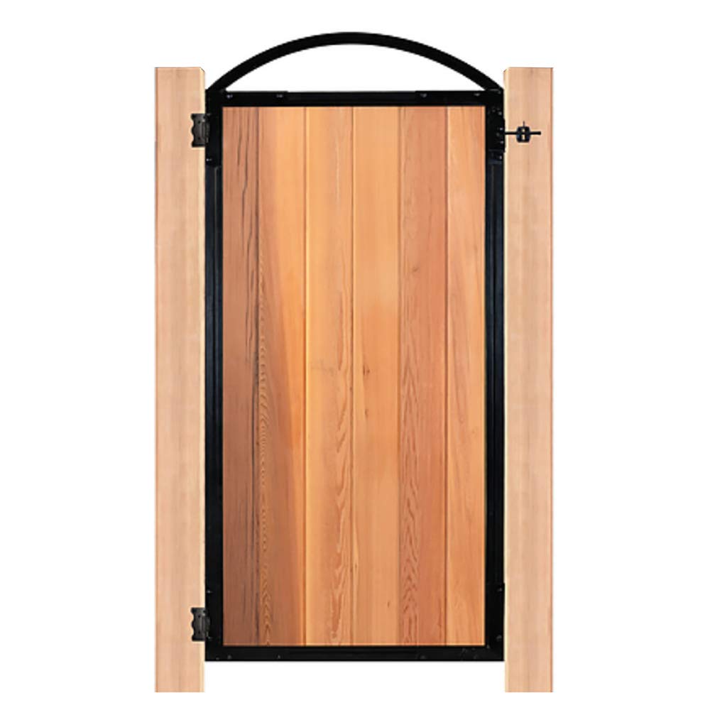 Nuvo Iron PRO6 (Pro 6) Black Gate Frame - 6' Long x 6 Standard Fence Board Wide - Heavy Duty Steel Fence Panel for Backyard, Garden, and Property Security