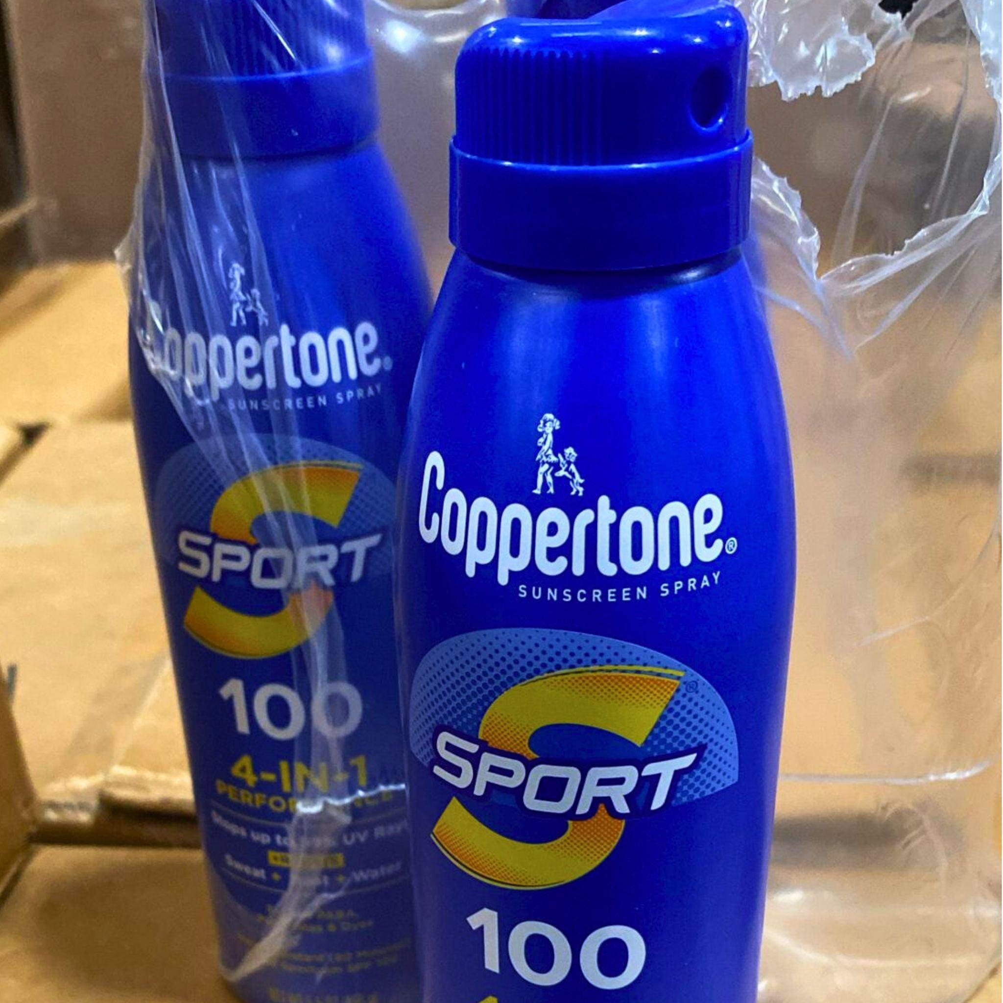 Coppertone Sunscreen Spray SPF 50 Water Resistant 100% - 4 in 1 Performance Sun Protection for Sports & Outdoor Activities - 60 Pack Bulk (Ideal for Beach, Pool, Hiking & Summer Sports)