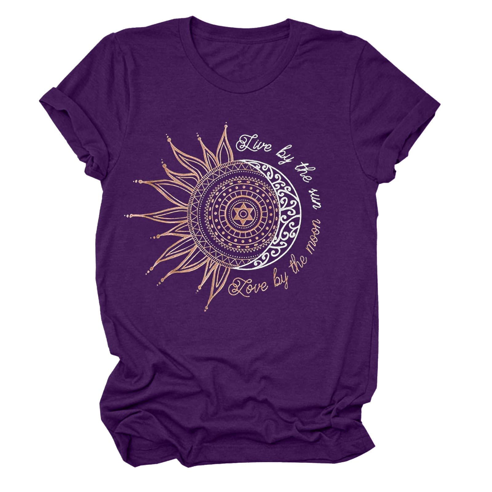 QUFECH Women's Summer Casual T-Shirt - Round Neck Short Sleeve Printed Blouse for Everyday Wear | Perfect for Office, Dating & Vacation Outfits