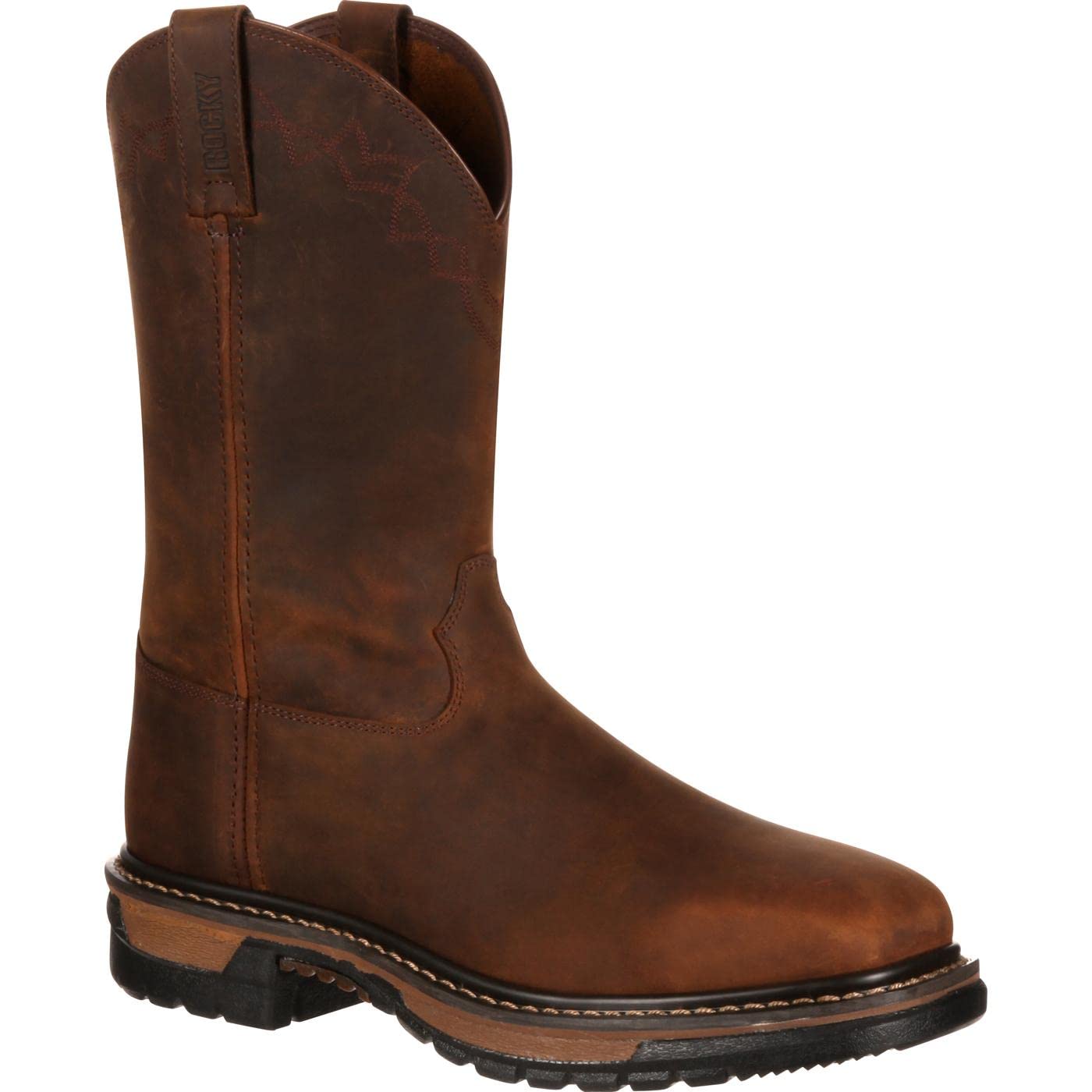 ROCKY Original Ride Steel Toe Western Boots for Men - Durable Work & Cowboy Boots for Ranch, Construction & Outdoor Activities