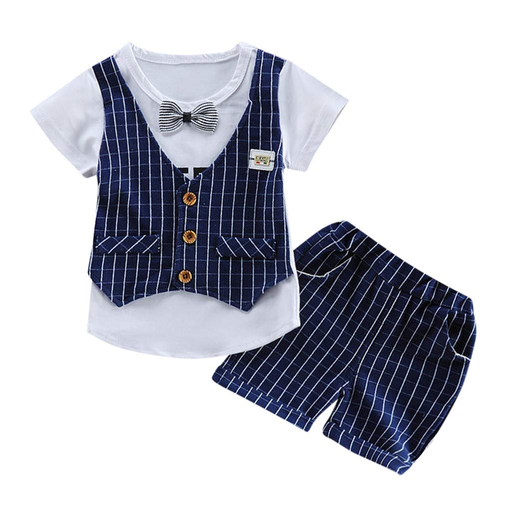 Gentleman Suit Set for Toddler Boys 18M-6Y | Rose Print Shorts & Tee | Party Outfit