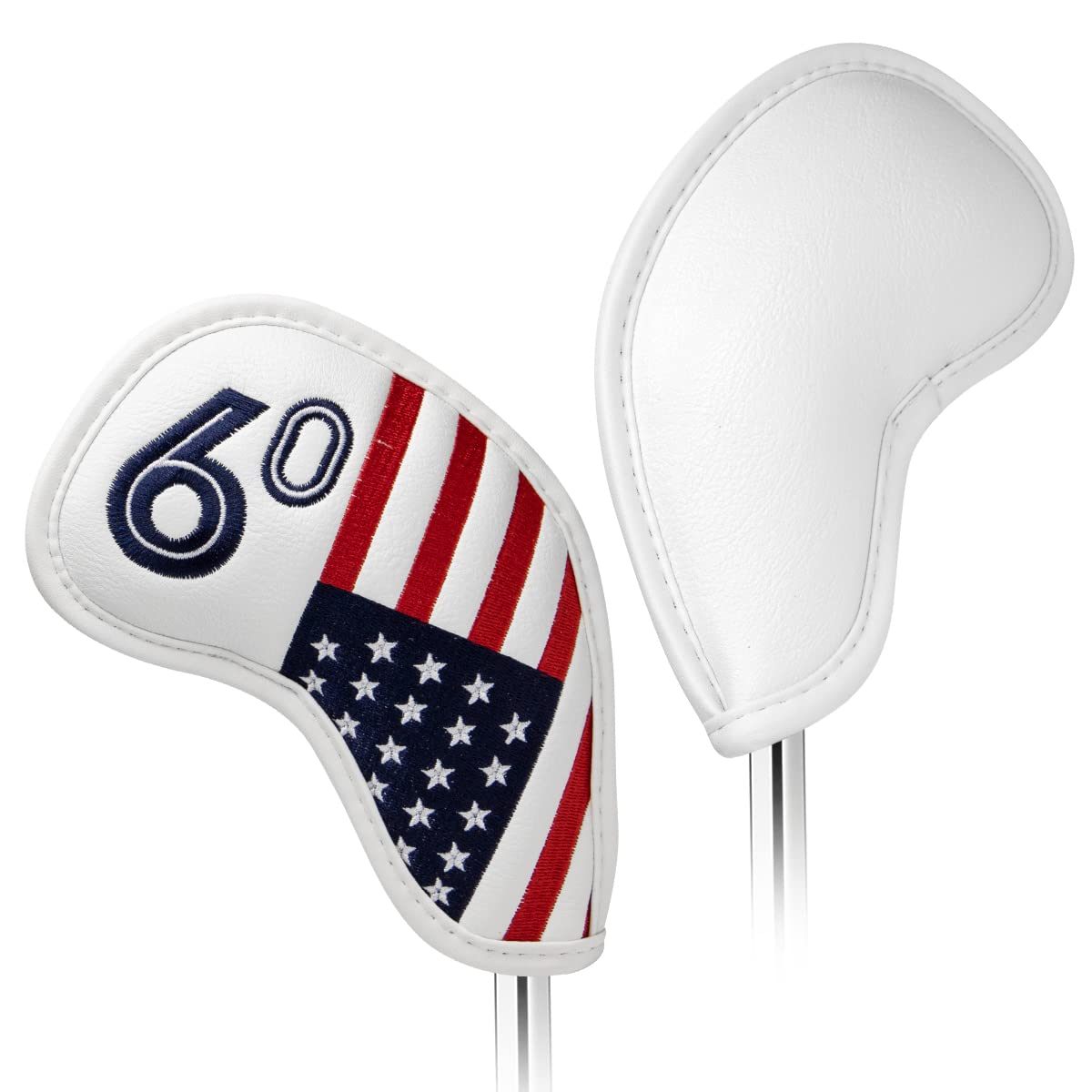 Premium Golf Iron Head Covers Set - USA Flag Design for PXG0311 Irons & Wedges | Protective Club Covers for Driving Range, Course Play & Travel Storage