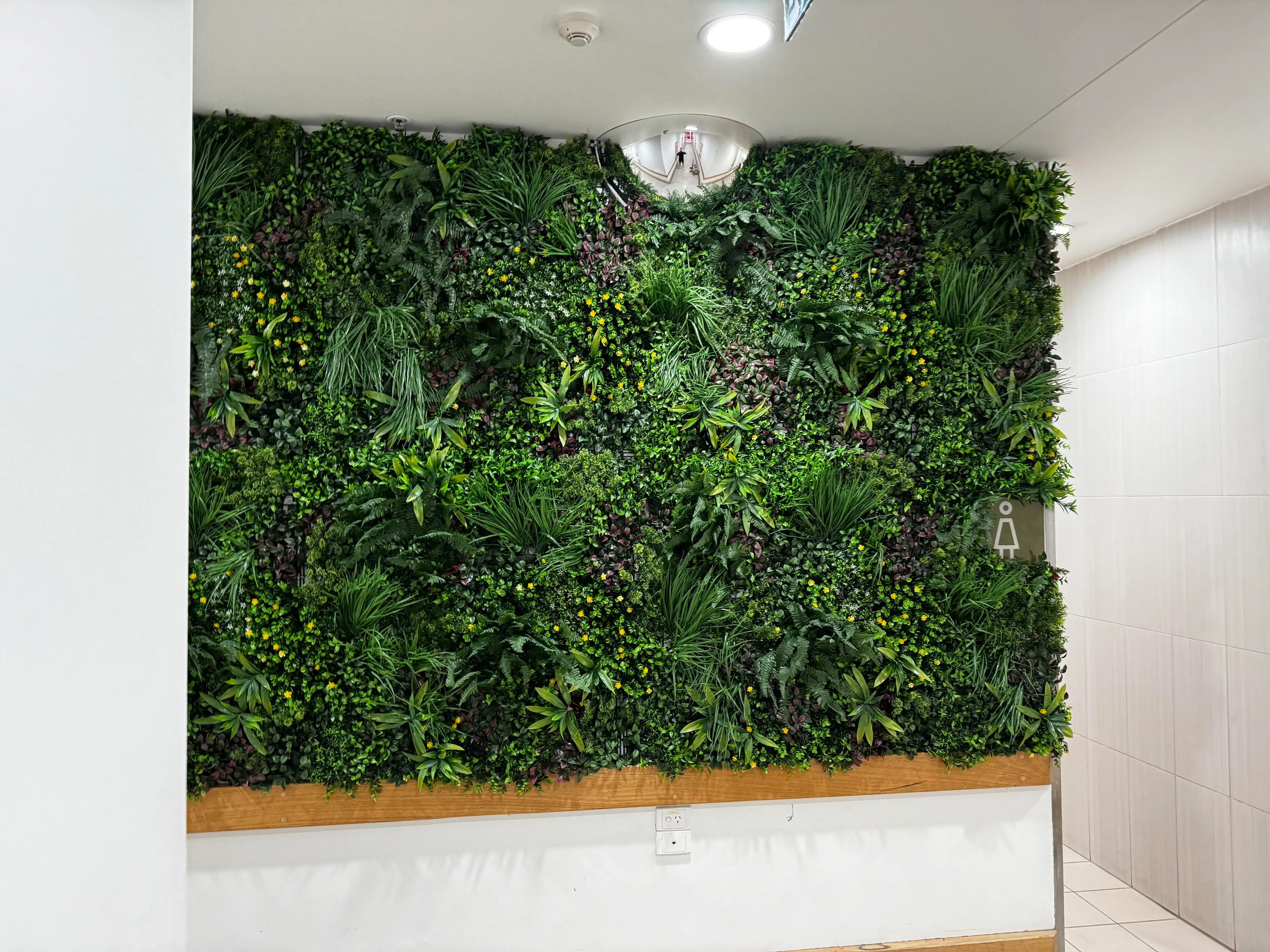 Premium Artificial Vertical Garden Wall Panel - 100cm x 100cm UV Resistant Fern Green Wall Decor for Indoor/Outdoor - Perfect for Home, Office, Balcony & Patio Landscaping