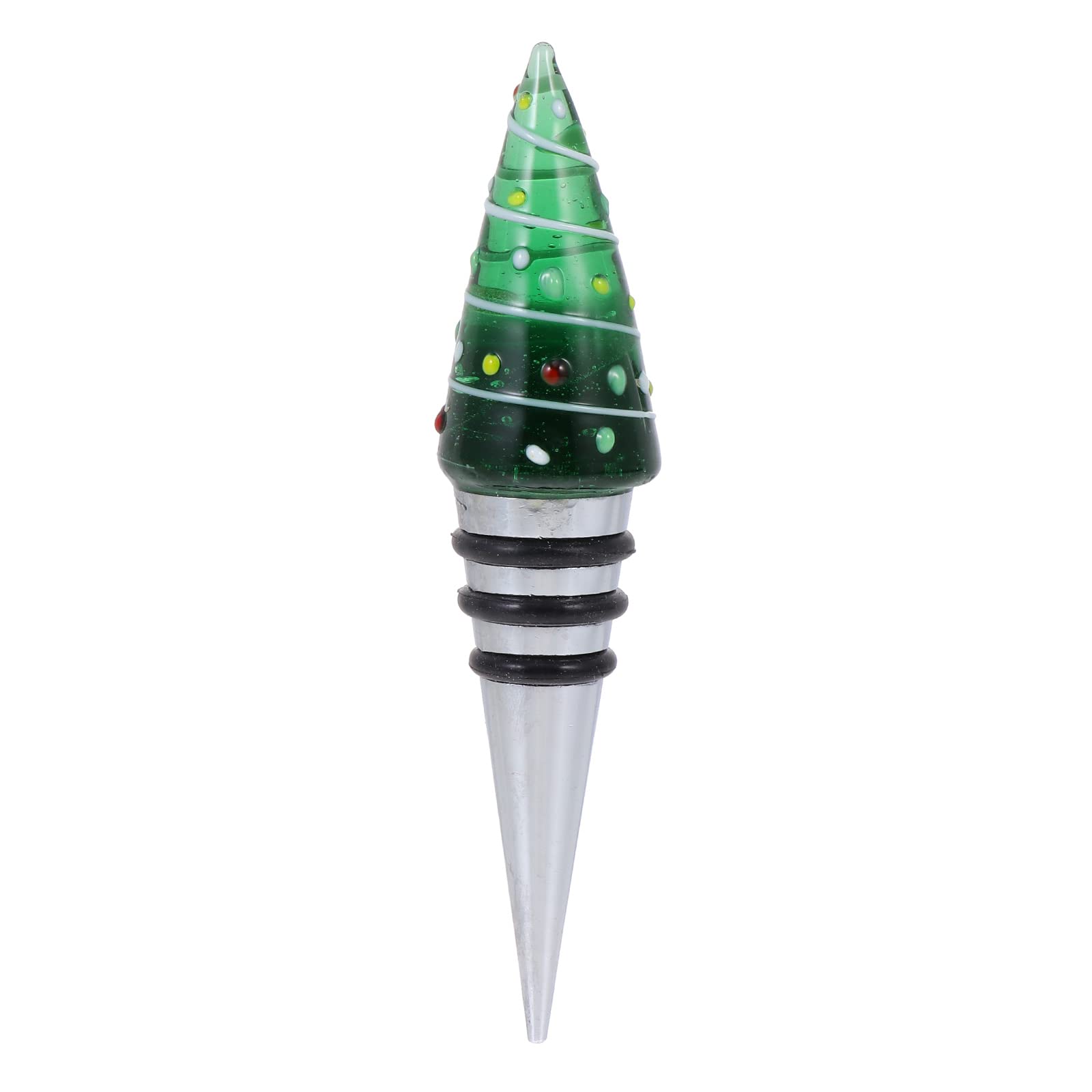 1Pc Elegant Christmas Zinc Alloy Wine Bottle Stopper - Decorative Kitchen Accessory for Holiday Parties, Home Bar Decor & Festive Gift Wrapping (Perfect for Christmas Celebrations, Dinner Parties & Hostess Gifts)