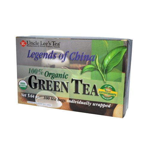 Uncle Lee's Legends of China Organic Green Tea - 18x100 Bags Bulk Saver Pack | Premium Loose Leaf Tea for Daily Wellness, Office & Home Use